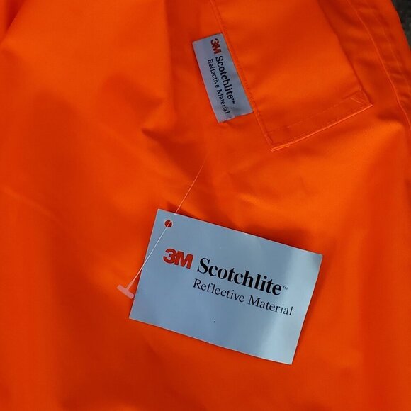 High-Visibility Reflective Work Pants Large 3M Scotchlite Orange/Black Safety - Picture 6 of 11